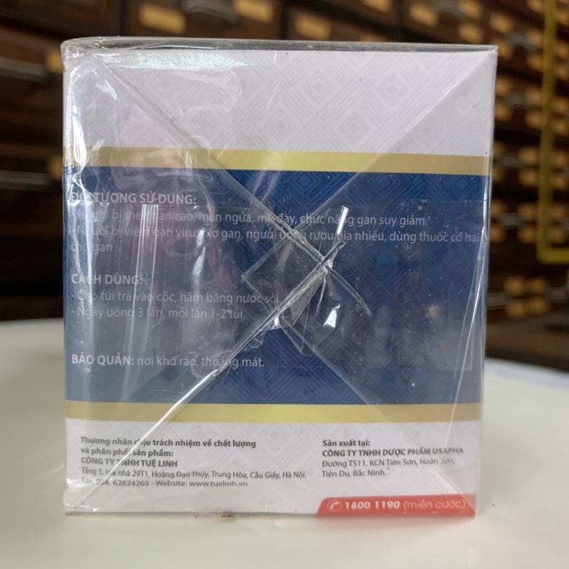 Trà Cà gai leo Tuệ Linh hộp 25 túi lọc - mát gan, thanh nhiệt, giải độc gan từ thảo dược