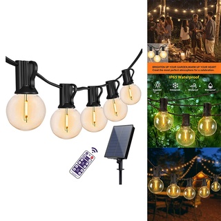 Bộ dây đèn G40 bóng LED sử dụng năng lượng mặt trời 9.5m 25/10 bóng dùng trang trí ngoài trời tiện dụng
