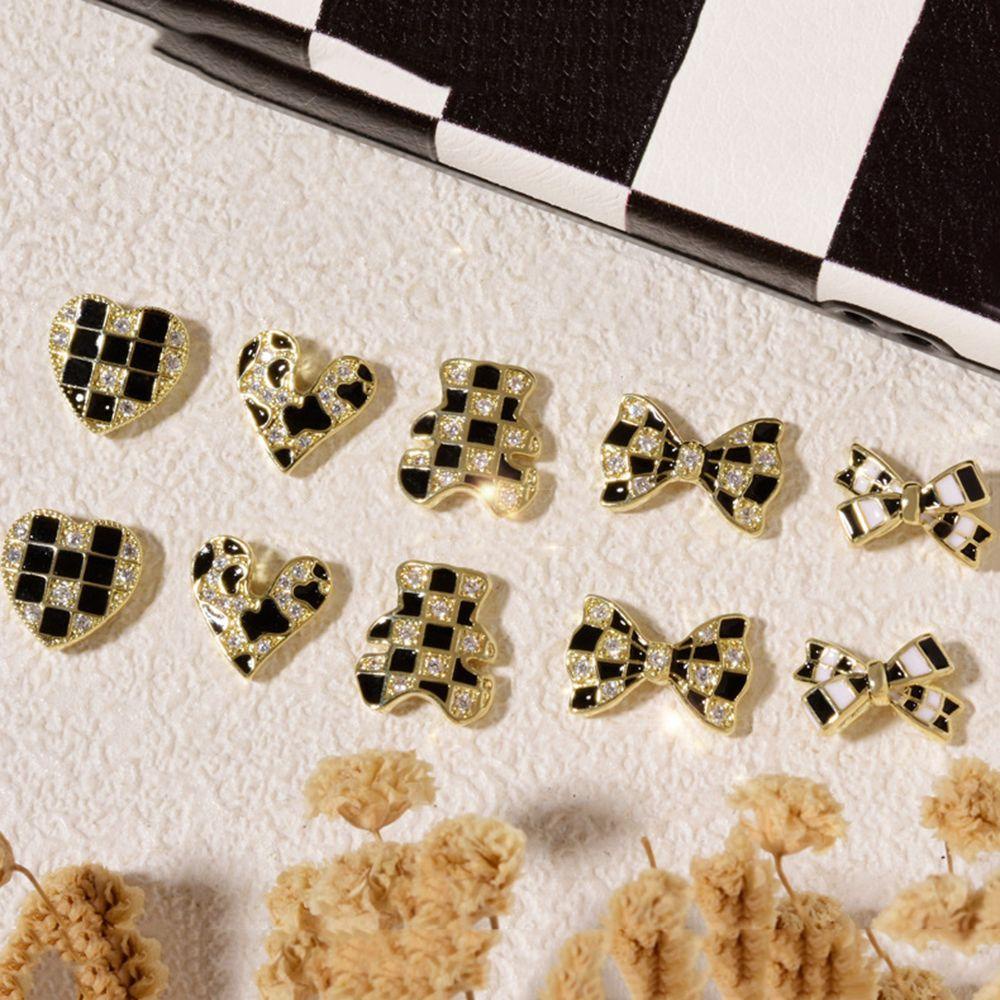 Phụ Kiện Trang Trí Móng Tay Hình Bản Đồ Đại Dương|Phụ Kiện Trang Trí Móng Tay Họa Tiết Da Báo Thắt Nơ Phong Cách Nhật Bản Thời Trang DIY