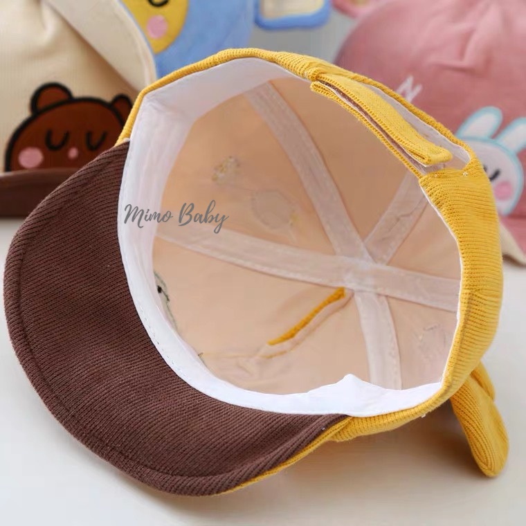 Mũ nón lưỡi trai mềm, mũ tai hươu họa tiết con vật dễ thương cho bé MH127 Mimo Baby