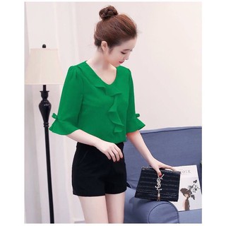 Set bộ bánh béo áo voan và quần cát hàn