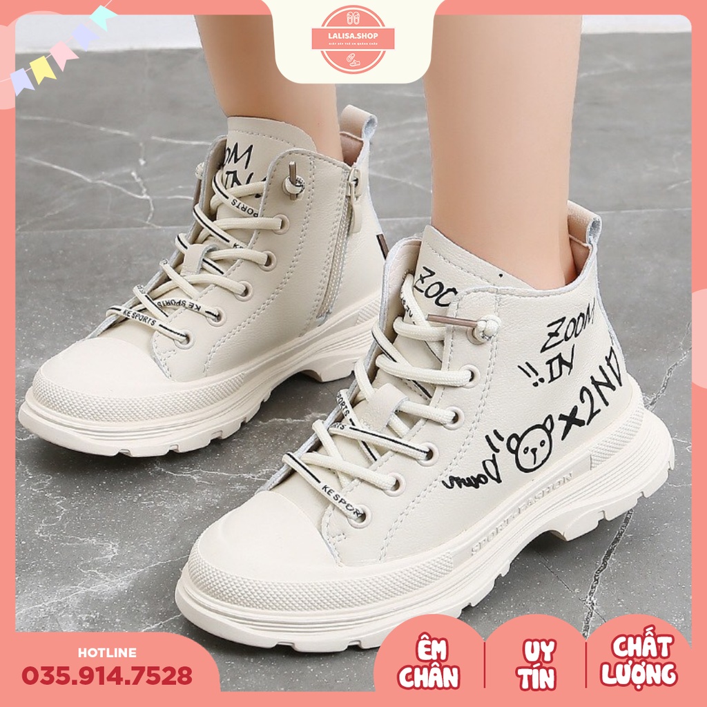 [Hàng chính hãng] Giày Thể Thao Boot Cao Cổ Cho Bé Trai - Gái, Thời Trang Phong Cách LALISA, G056-G057