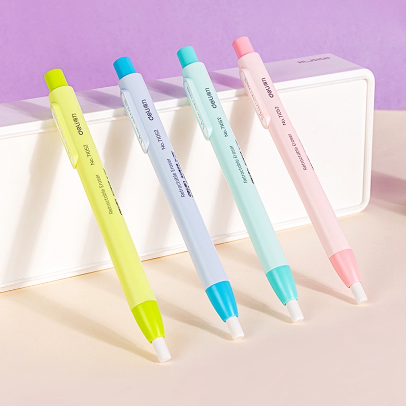 Bút xóa màu Macaroon Báo chí Tẩy có thể thu vào Cao su dễ thương Bút xóa đầy màu sắc Dụng cụ chỉnh sửa Đồ dùng học sinh