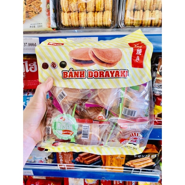 BÁNH DORAYAKI RISEN 350G MIX 3 VỊ TRÀ XANH/ĐẬU ĐỎ/ KHOAI MÔN