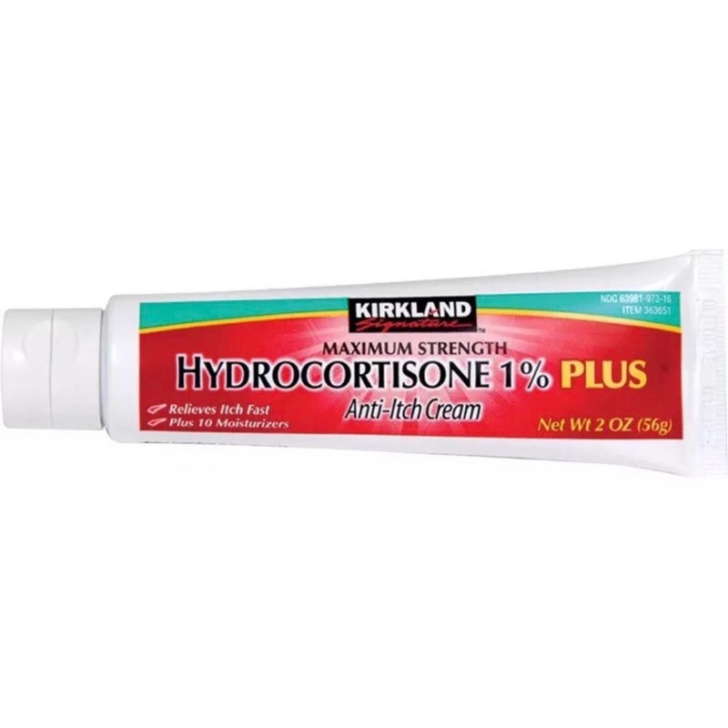 Kem bôi giảm ngứa và dị ứng da Kirkland Hydrocortisone 1% Plus
