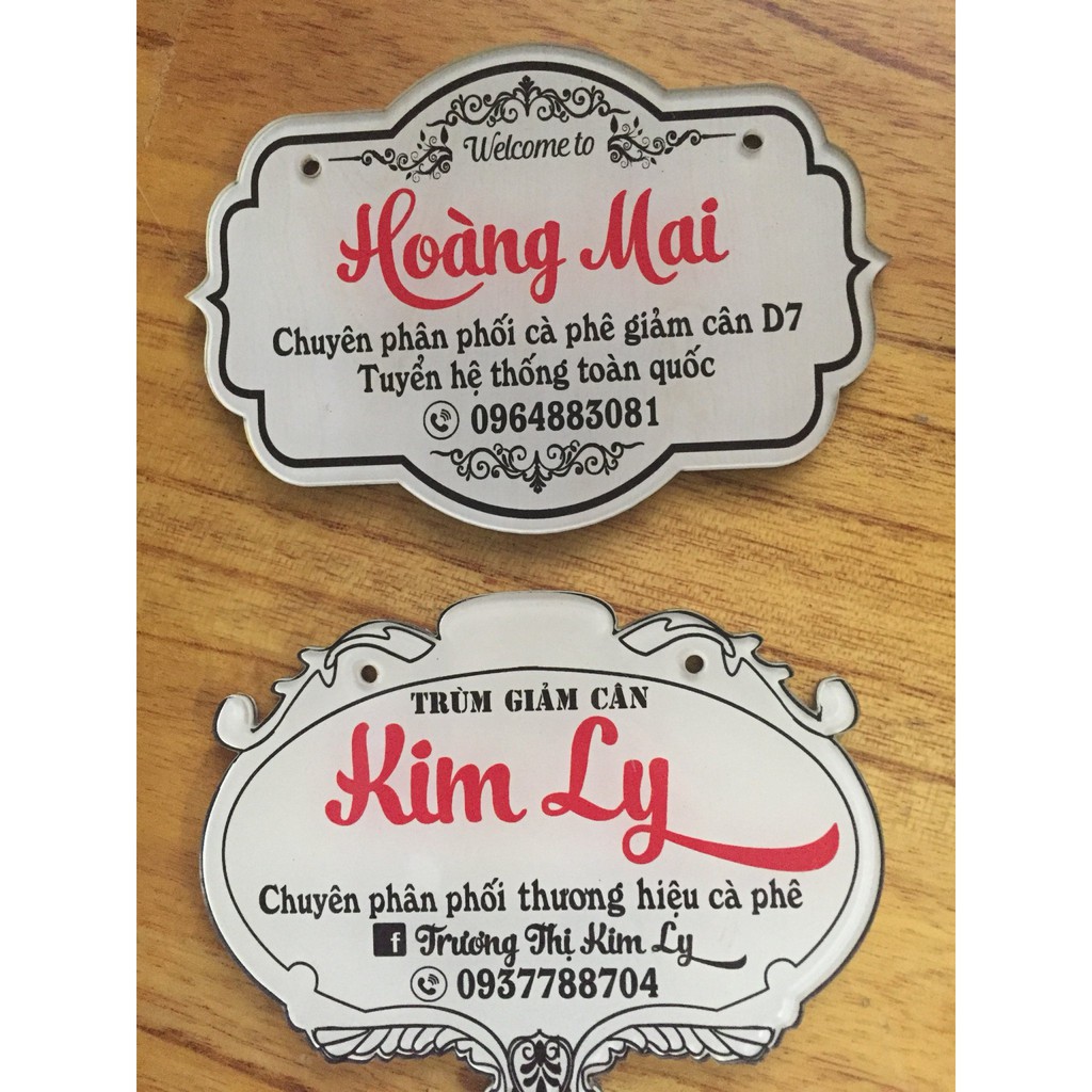 BẢNG HIỆU MICA - in thương hiệu shop bán hàng - Free thiết kế theo yêu cầu