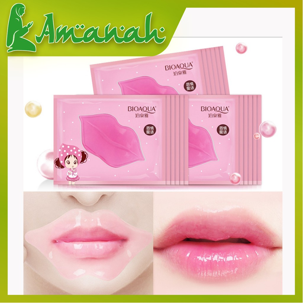 (hàng Mới Về) Mặt Nạ Môi Collagen Màu Hồng Thương Hiệu Bioaqua As1609
