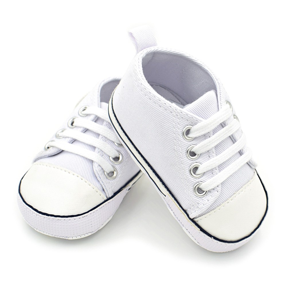 Giày Thể Thao Canvas Chống Trượt Màu Sắc Kẹo Ngọt Dành Cho Bé 0-18 Tháng Tuổi