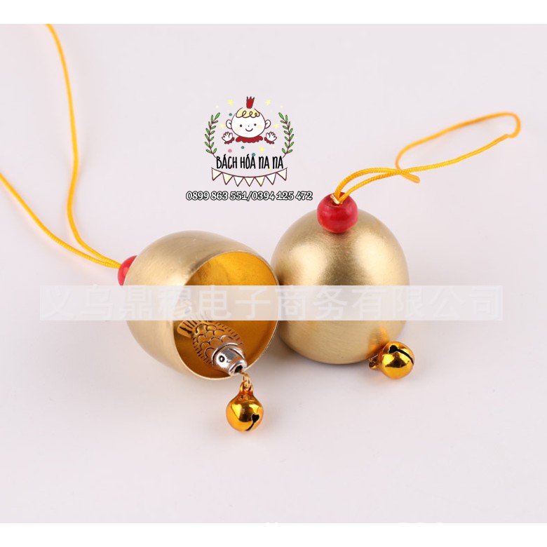 Chuông gió phong thủy Chuông may mắn nhà cửa - Lục lạc đồng nguyên chất trang trí DECOR - Bách hóa Na Na