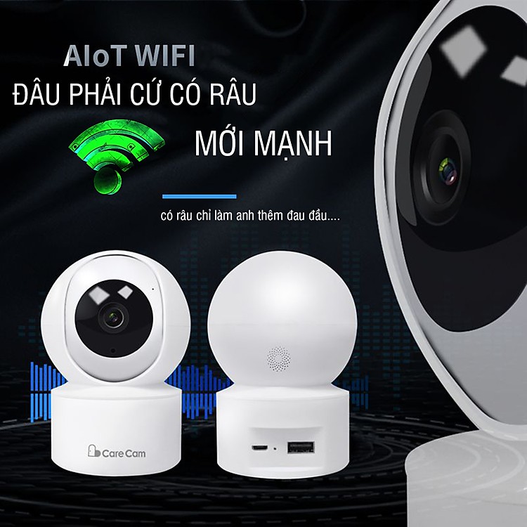 [Bảo Hành 12 Tháng] Camera Wifi- Camera Wifi IP- Camera Quan Sát Trong Nhà CARE CAM 2.0- YH200 (1080FullHD)