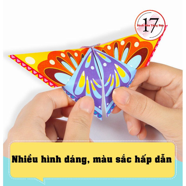 Giấy gấp Origami nhiều hình ngộ nghĩnh phát triển trí thông minh cho trẻ