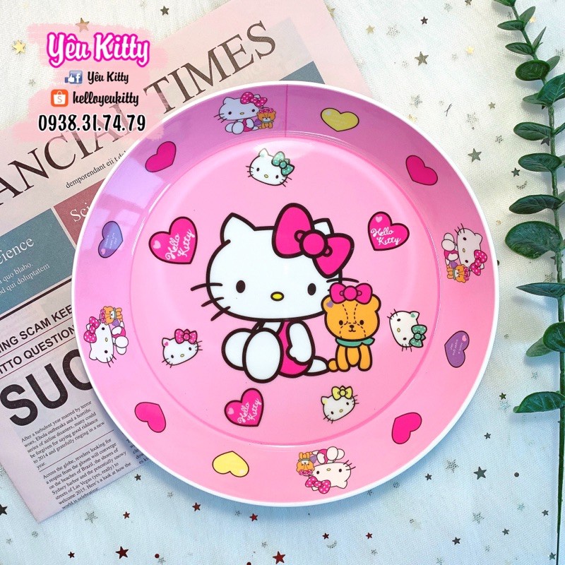 Dĩa tròn sâu Hello Kitty Doremon Doraemon