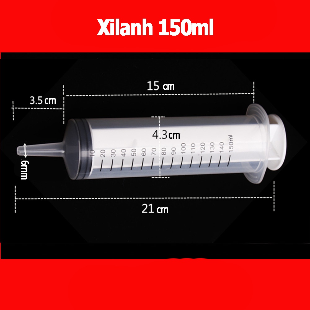 Ống tiêm nhựa 150ml, xi lanh 150cc, bơm kim tiêm y tế 150  - XL150