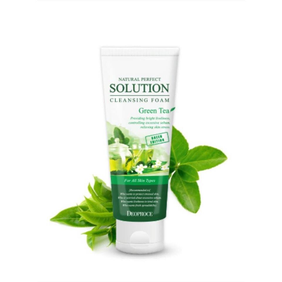 Sữa rửa mặt trà xanh Deoproce chính hãng Hàn Quốc (làm sạch da mềm mịn, chống oxi hoá )