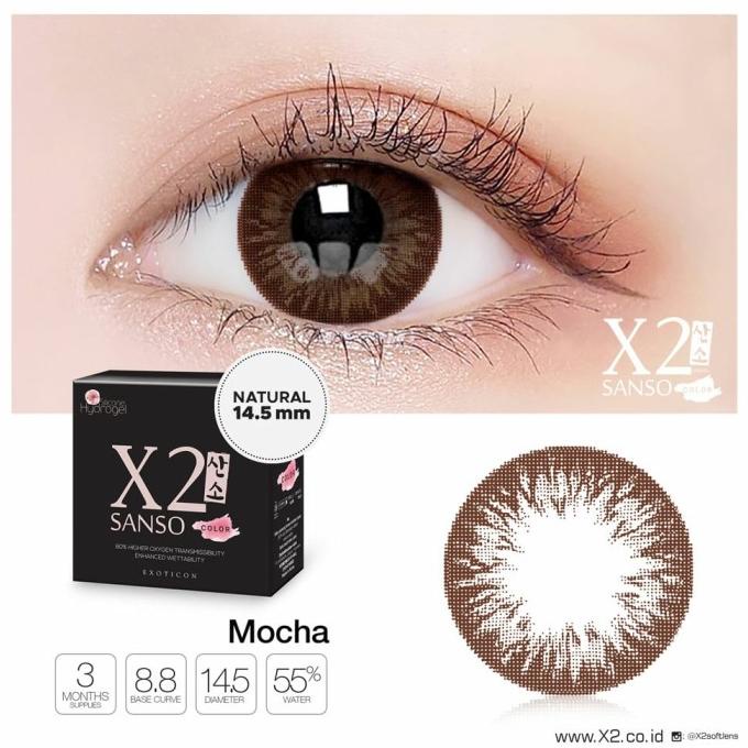 Kính Áp Tròng Sanso Đen X2