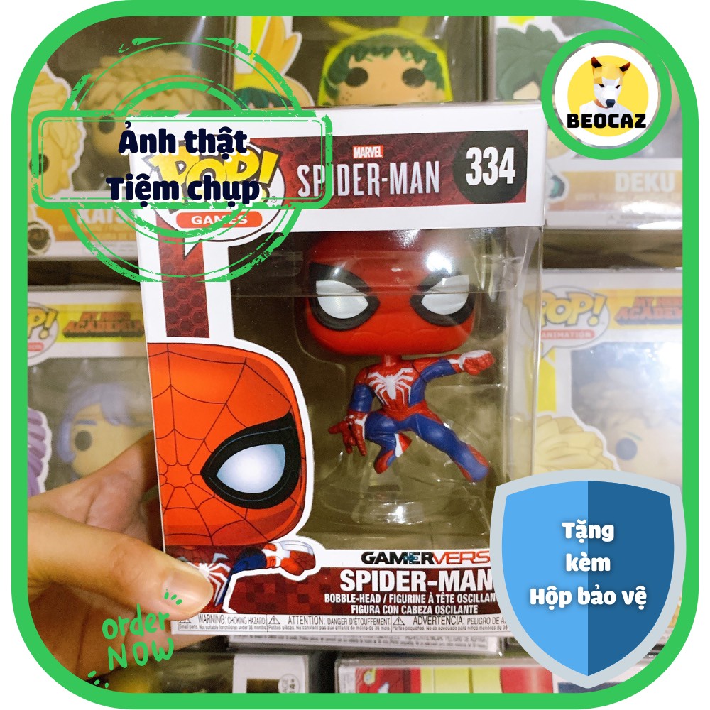 [Full Box Tặng Hộp Bảo Vệ] Mô hình Funko nội địa Trung nhân vật Người nhện Spider Man an toàn bền màu