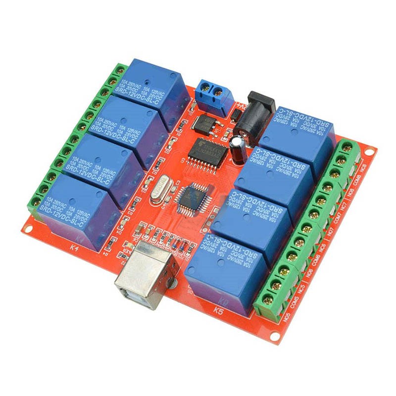 1 Mô Đun Rơ Le Điều Khiển Hẹn Giờ 8 Kênh DC 12V