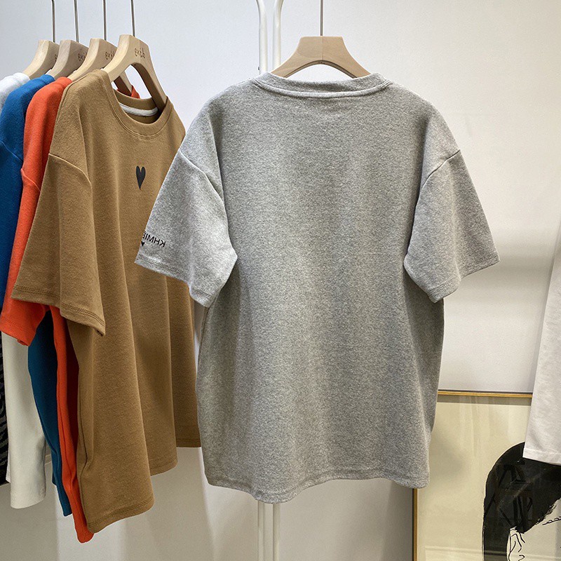 SUXI Áo Thun Ngắn Tay Cổ Tròn In Họa Tiết Tối Giản Thời Trang Mùa Hè Mới Cho Nữ