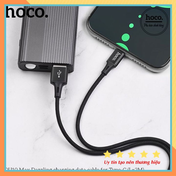 Cáp Sạc Nhanh Dây Dù Micro USB 3.0A Micro Hoco DU10 Max - 2M- Chính Hãng