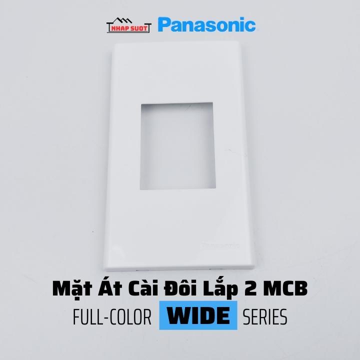 Mặt Lắp MCB 1P, MCB 2P , Aptomat Át Cài Đơn, Cài Đôi PANASONIC Màu Trắng Tuyết