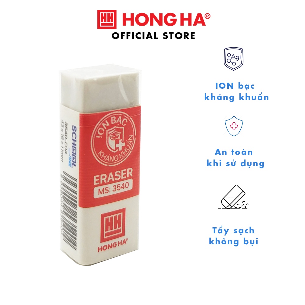 Gôm tẩy chì kháng khuẩn Hồng Hà E04 - 3540