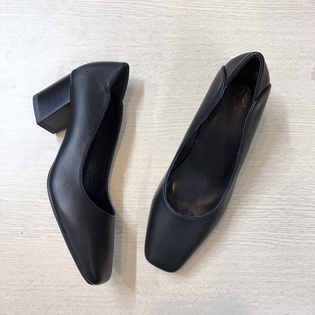 Giầy Cao Gót Nữ Da Thật 5CM VNXK