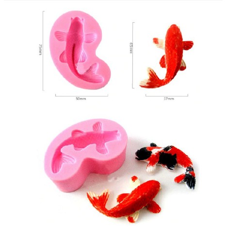 Khuôn Silicon Hình Cá Chép Làm Fondant