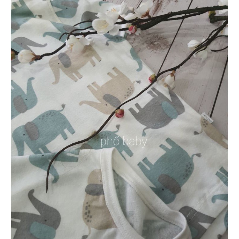 Body bé trai vải cotton borip voi mềm mịn