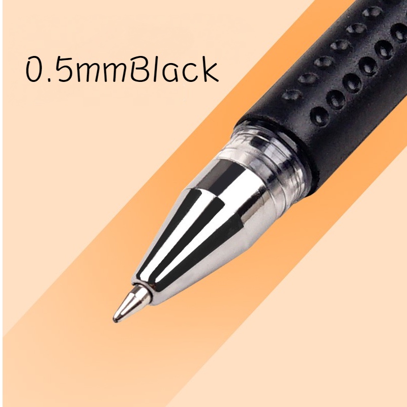 Bút bi mực gel ngòi 0.5mm màu đen tiện lợi cho học sinh chất lượng cao