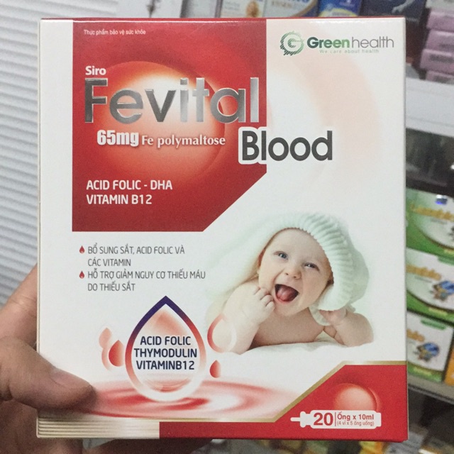 Fevital blood bà bầu cho con bú,trẻ em thiếu sắt