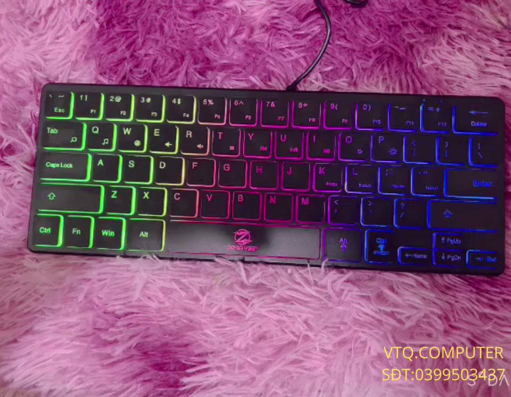 Bộ bàn phím Laptop nhỏ gọn tiện dụng có led, Bàn phím mini 64Key led MK515 | BigBuy360 - bigbuy360.vn