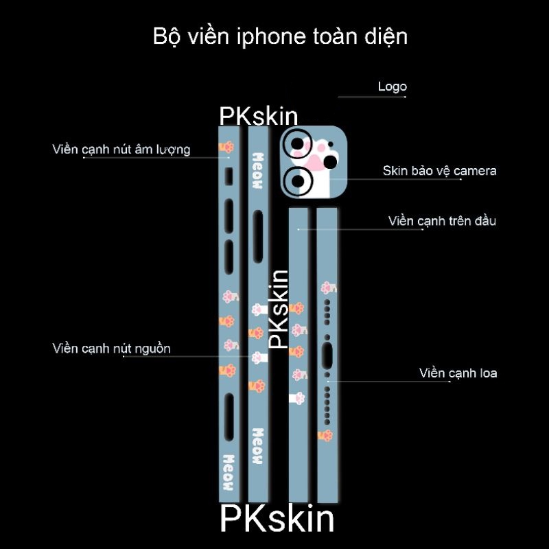 Miếng dán skin 3m viền in hình cho iPhone 13, 13 pro, 13 pro max, 13 mini theo yêu cầu(bộ 1), 14 pro max, 14 pro, 14 plu
