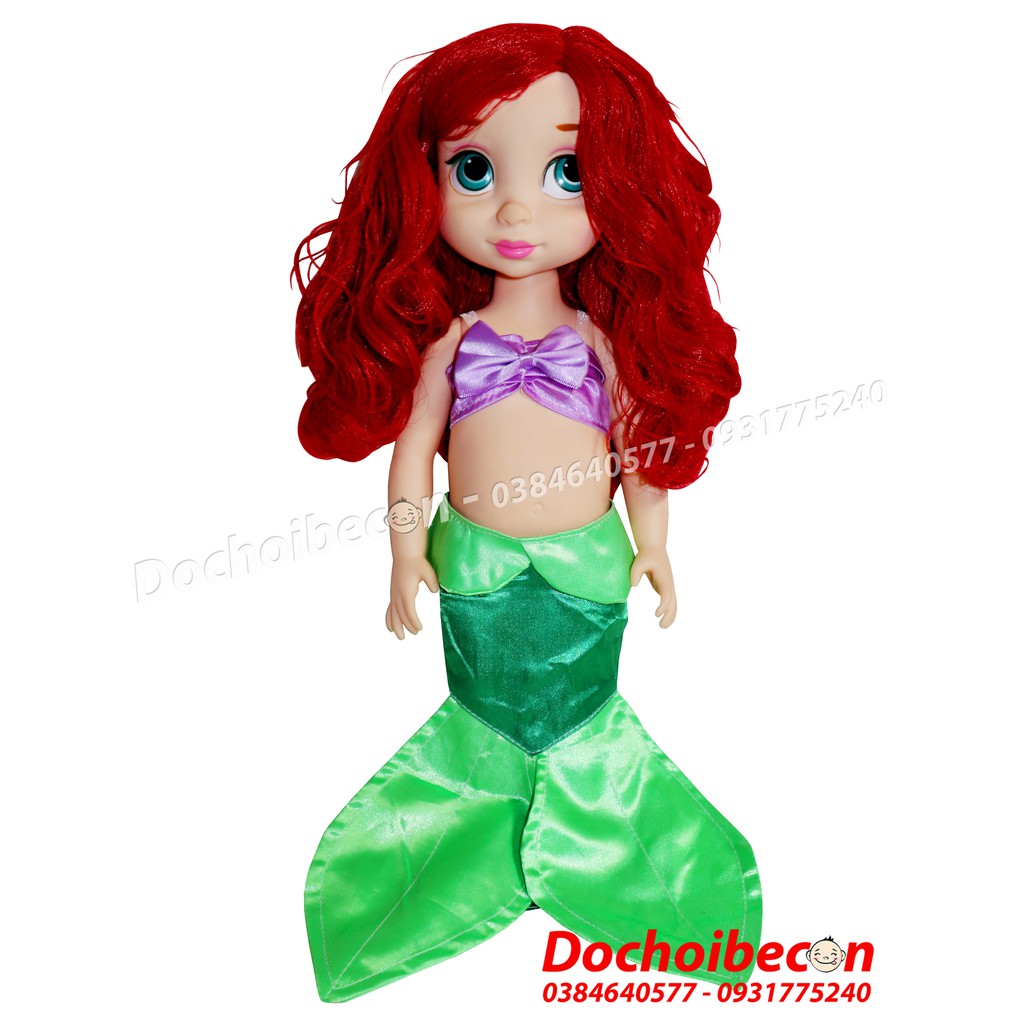 Búp bê Nàng Tiên Cá Ariel - Cao 40 cm - Loại lớn, nhựa dày, dẻo