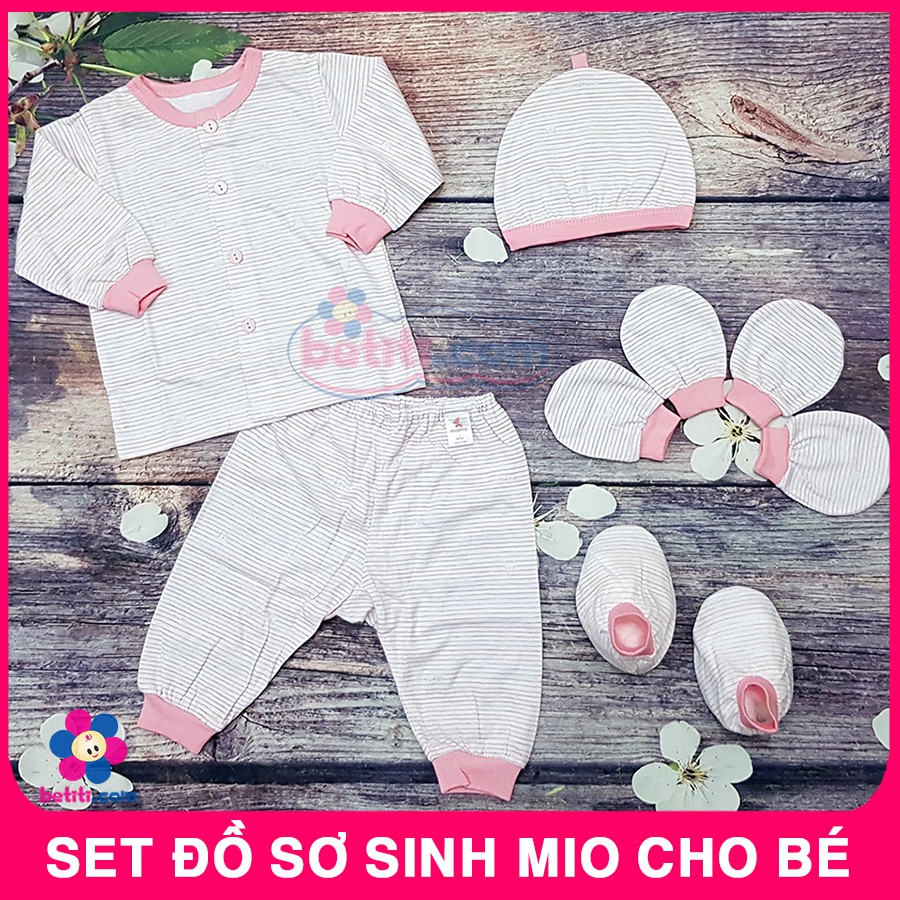 [MIOMIO MỎNG] - Set Quần Áo Dài Tay Mio Và Phụ Kiện Mũ, Bao Tay, Bao Chân Mio Mio Cho Bé - Mio Việt Nam