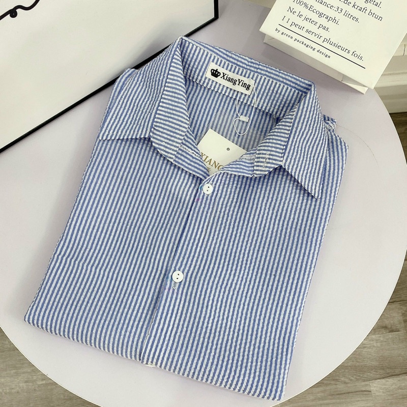[FREESHIP - HÀNG LOẠI 1] ÁO SƠ MI KẺ FORM RỘNG SIÊU XINH