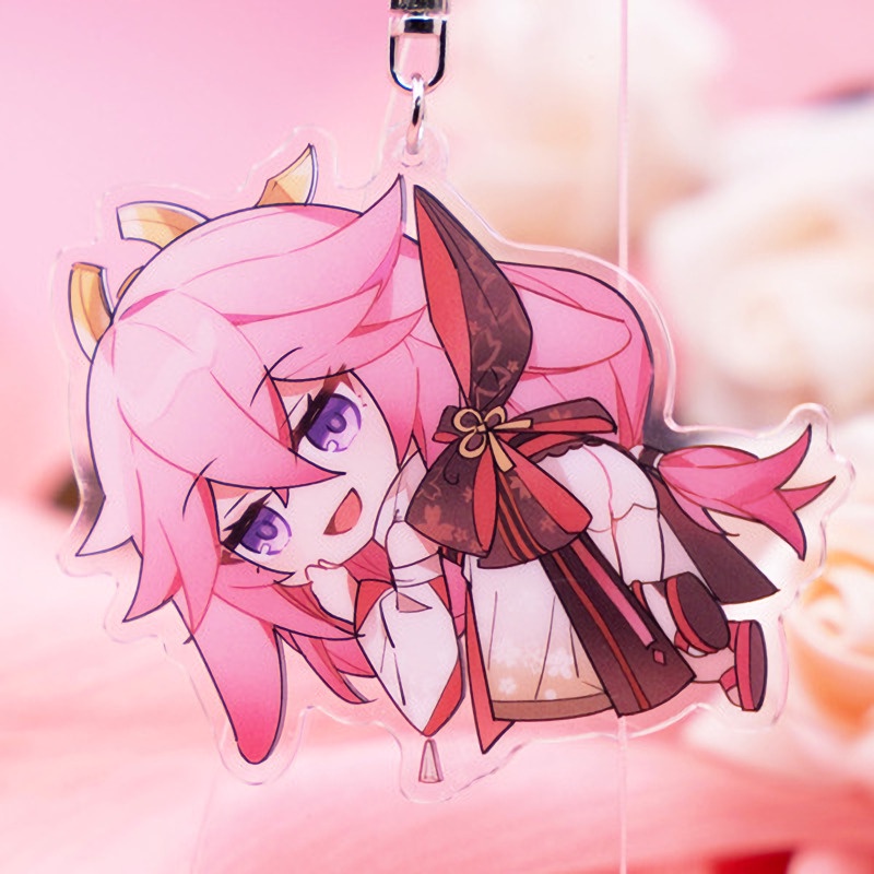 ( Mica trong acrylic ) Móc khóa in hình GENSHIN IMPACT ver TREO game anime chibi xinh xắn