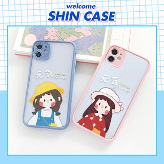 Ốp lưng iphone Mori Girl nhám viền nổi cong 6/6plus/6s/6splus/7/7plus/8/8plus/x/xs/11/12/13/14/pro/max/promax/plus