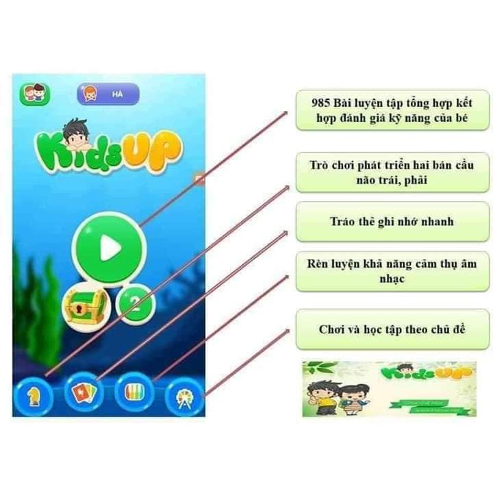Kids Up cho trẻ từ 2- 7 tuổi (gói trọn đời + tặng bé quà trị giá 150.000) - Phát triển tư duy toàn diện cho trẻ | BigBuy360 - bigbuy360.vn