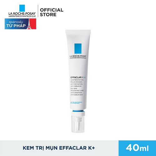 Kem dưỡng Effaclar K+ giúp giảm mụn đầu đen và giảm bóng nhờn  La Roche Posay 40ml