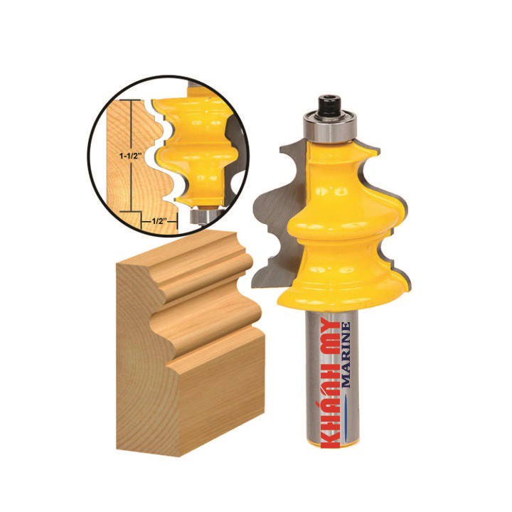Mũi soi gỗ, mũi phay gỗ phay chỉ hoa văn, cốt 12.7mm