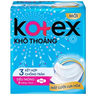 Băng Vệ Sinh Kotex Khô thoáng Siêu Mỏng Cánh 8 miếng