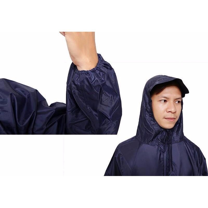 Áo Mưa Vải Dù  [ 1m4 - VẢI DÙ ]  Áo mưa người lớn,Dạng bit không xẻ tà,Vải dù siêu bền,không họa tiết.