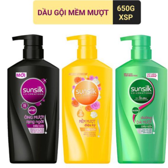 Dầu gội SUNSILK 650g -Mềm Mượt Diệu Kỳ