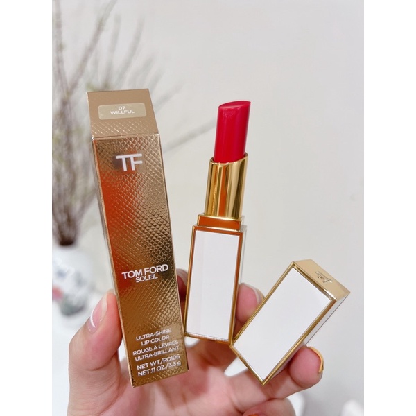 Son TOM FORD SOLEIL ULTRA SHINE LIP COLOR 07 WILLFULL 3,3g - Đỏ hồng Cam