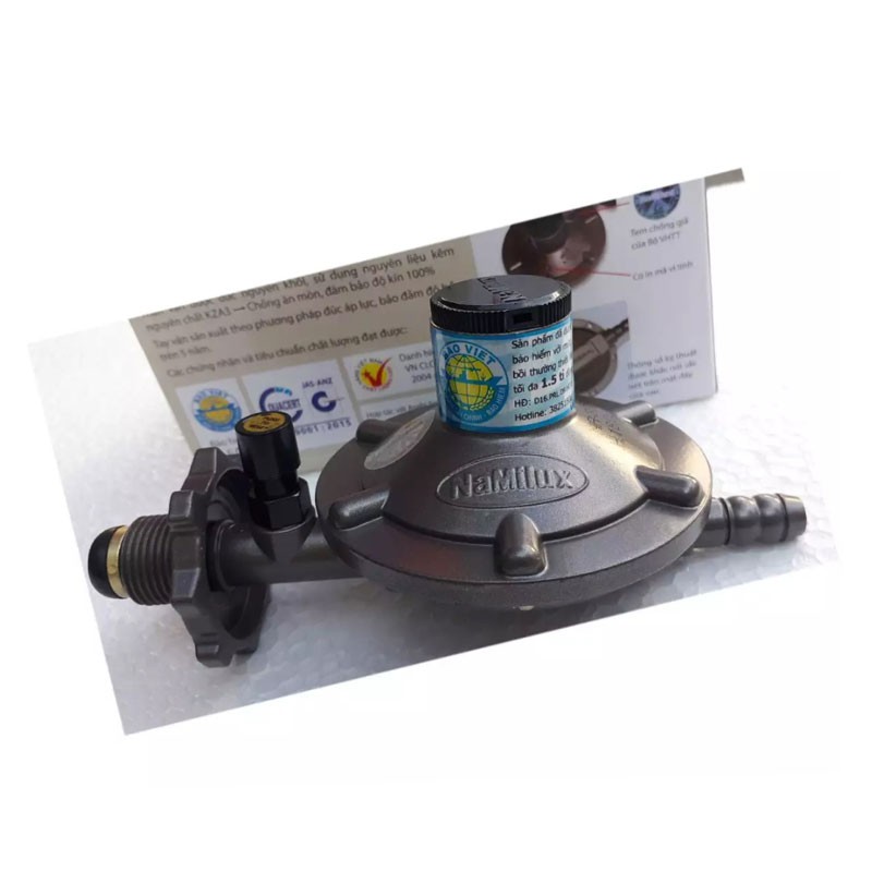 Van gas tự động  Namilux NA-337S tặng dây 3 lớp VN, van bình gas xám, vàng