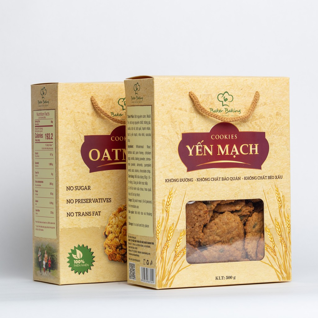 Bánh Quy Cookies Yến Mạch Giảm Cân Baker Baking | BigBuy360 - bigbuy360.vn