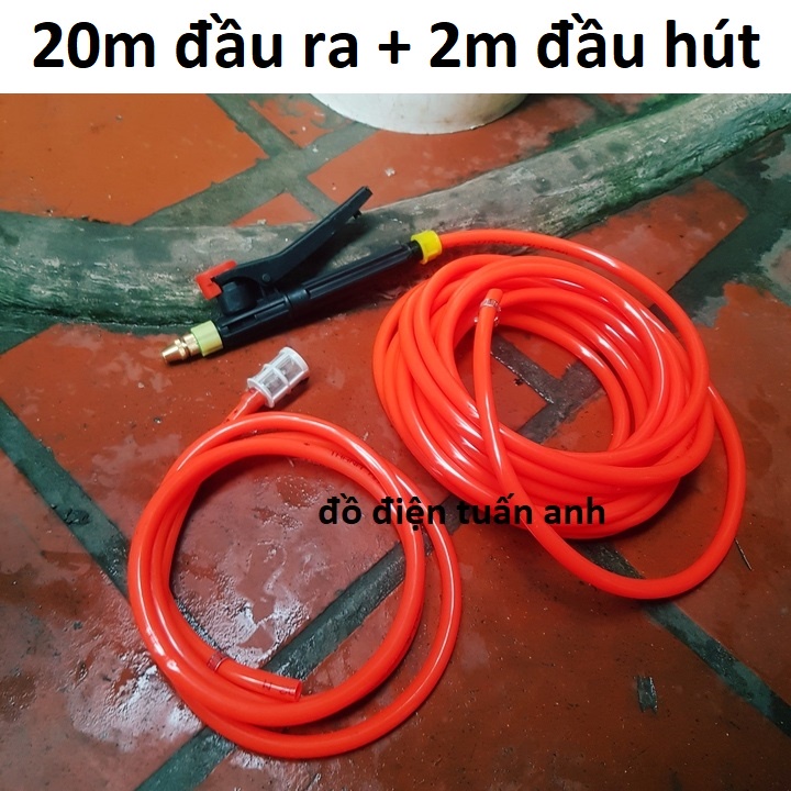 bộ dây vòi dùng cho máy rửa xe,tưới cây mini 12v - máy bơm nước mini 12v - phun sương đa năng