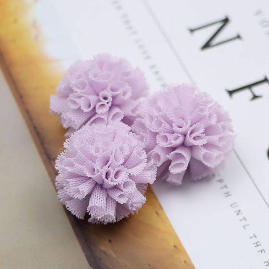 JARRED Dây Buộc Tóc Phối Ren Co Giãn Đính Bóng Lông Xinh Xắn