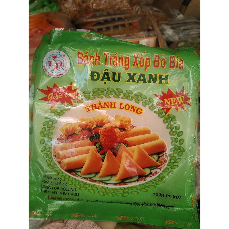 Bánh tráng bò bía đậu xanh