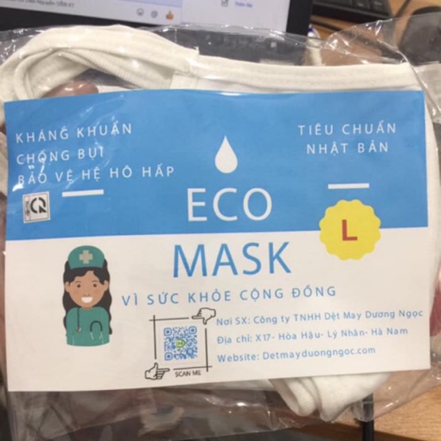 Khẩu trang vải kháng khuẩn Eco Mask 10c ( hàng chuẩn công ty )